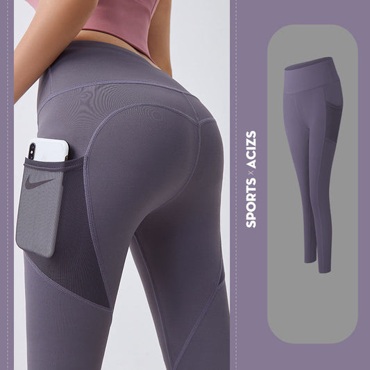 High-Waisted Yoga Pants with Pocket