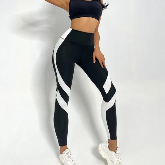 High-Waisted Patchwork Yoga Pants